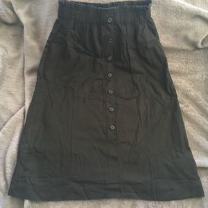 Madewell Midi Skirt, NWT, Small, black